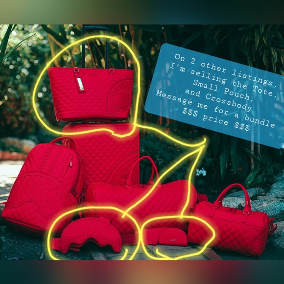 Christmas Gift๐SPRAYGROUND ๐ฏRed Riviera Sharkmouth Crossbody bag - Picture 10 of 12